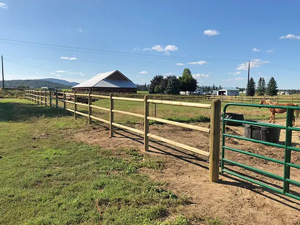 Three Rail Fence Installation Spokane Washington